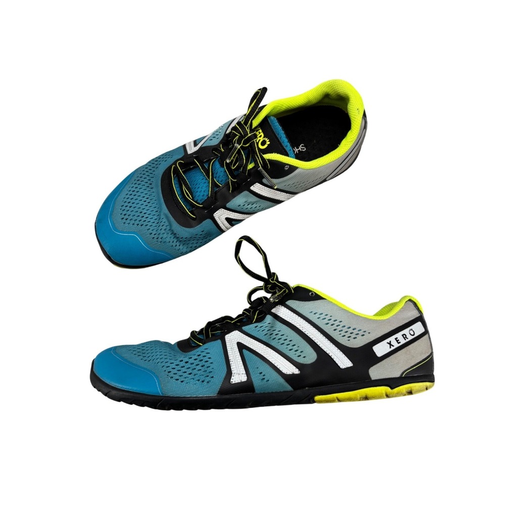 Xero Shoes HFS Blue Black Yellow Minimalist Zero Drop Running Shoes  Men's 11